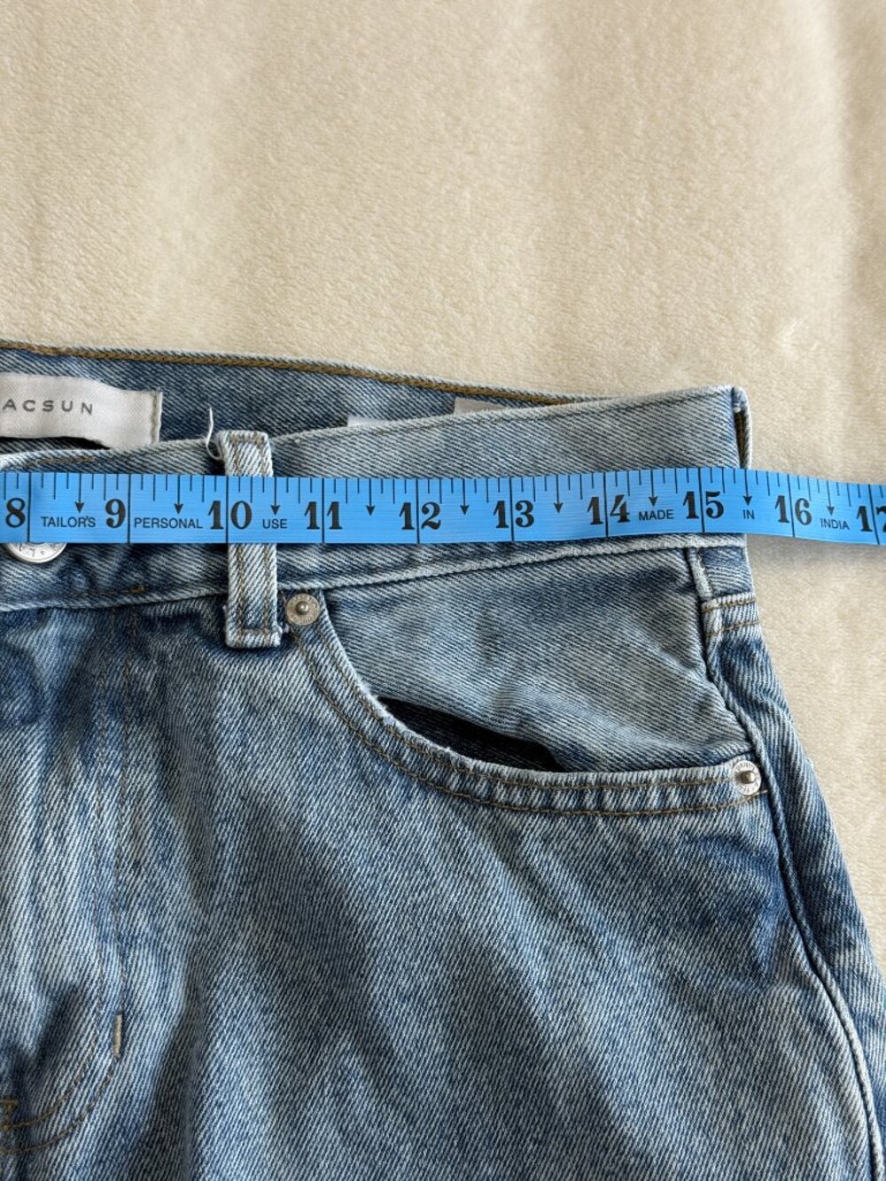 PacSun Blake Extreme Baggy Jeans 29x30 Light Wash Raw Hem Wide Leg - Picture 13 of 16